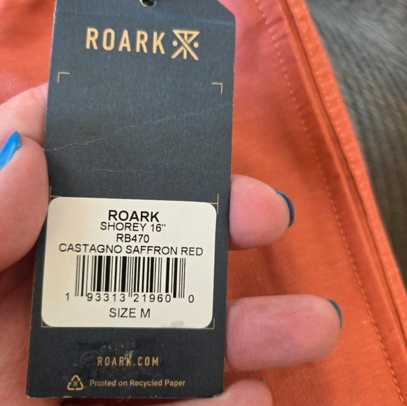 ROARK Men's Shorey 16" Castagno Saffron Red Boardshorts Medium Surf Outdoor New - Picture 10 of 10